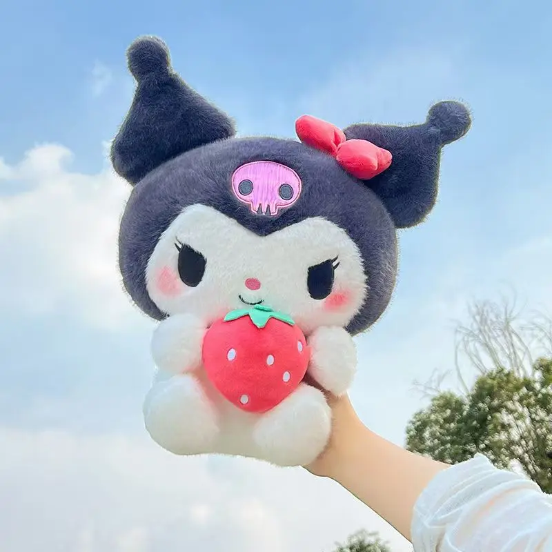 25cm Sanlio Purple Dress Kuromi Stuffed Plush Toy Cute Anime Surrounding Melody Plush Doll Gift for Girlfriend's Birthday