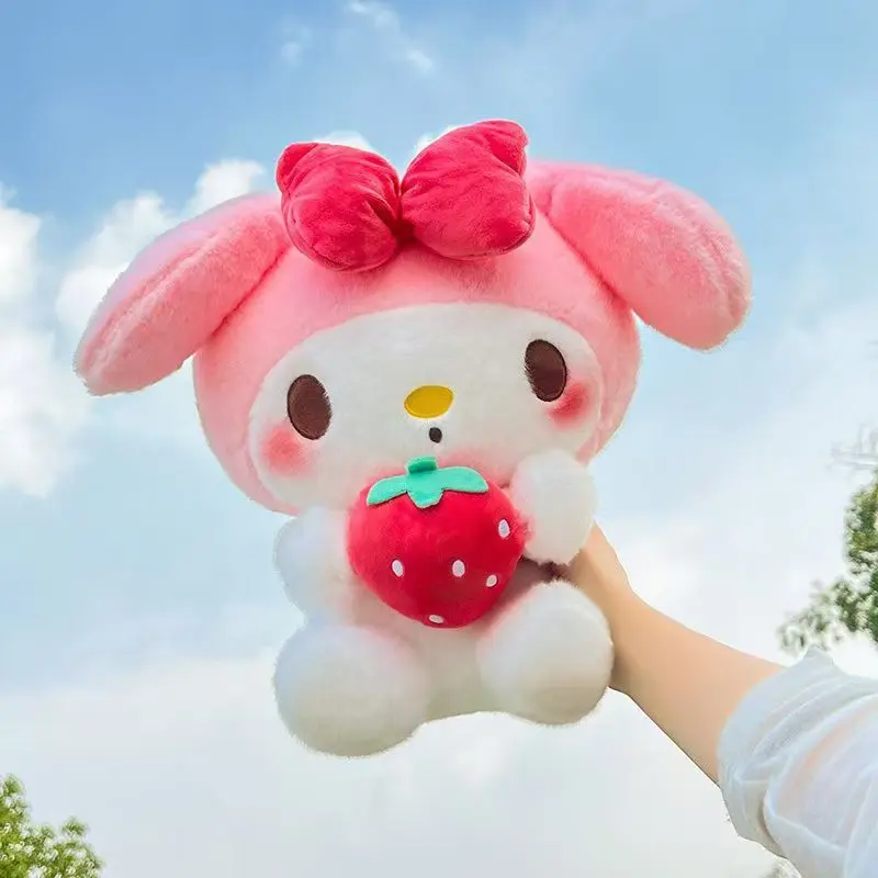 25cm Sanlio Purple Dress Kuromi Stuffed Plush Toy Cute Anime Surrounding Melody Plush Doll Gift for Girlfriend's Birthday