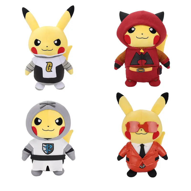 30cm Pokemon Villain Costume Pikachu Anime Plush Toy Team Flare Rocket Skull Galactic New Style Cute Plushies Decor Xmas Gifts