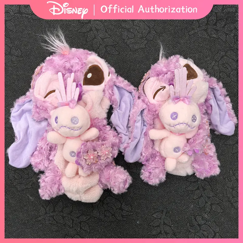35CM-70CM Disney Lilo & Stitch Semi-finished Shell Leather Plush Toy Cartoon Rose Scrump Soft Stuffed Doll Anime Birthday Gift