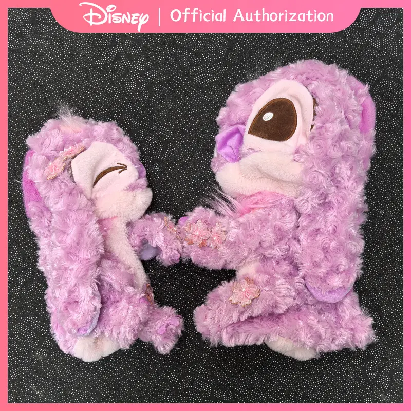 35CM-70CM Disney Lilo & Stitch Semi-finished Shell Leather Plush Toy Cartoon Rose Scrump Soft Stuffed Doll Anime Birthday Gift