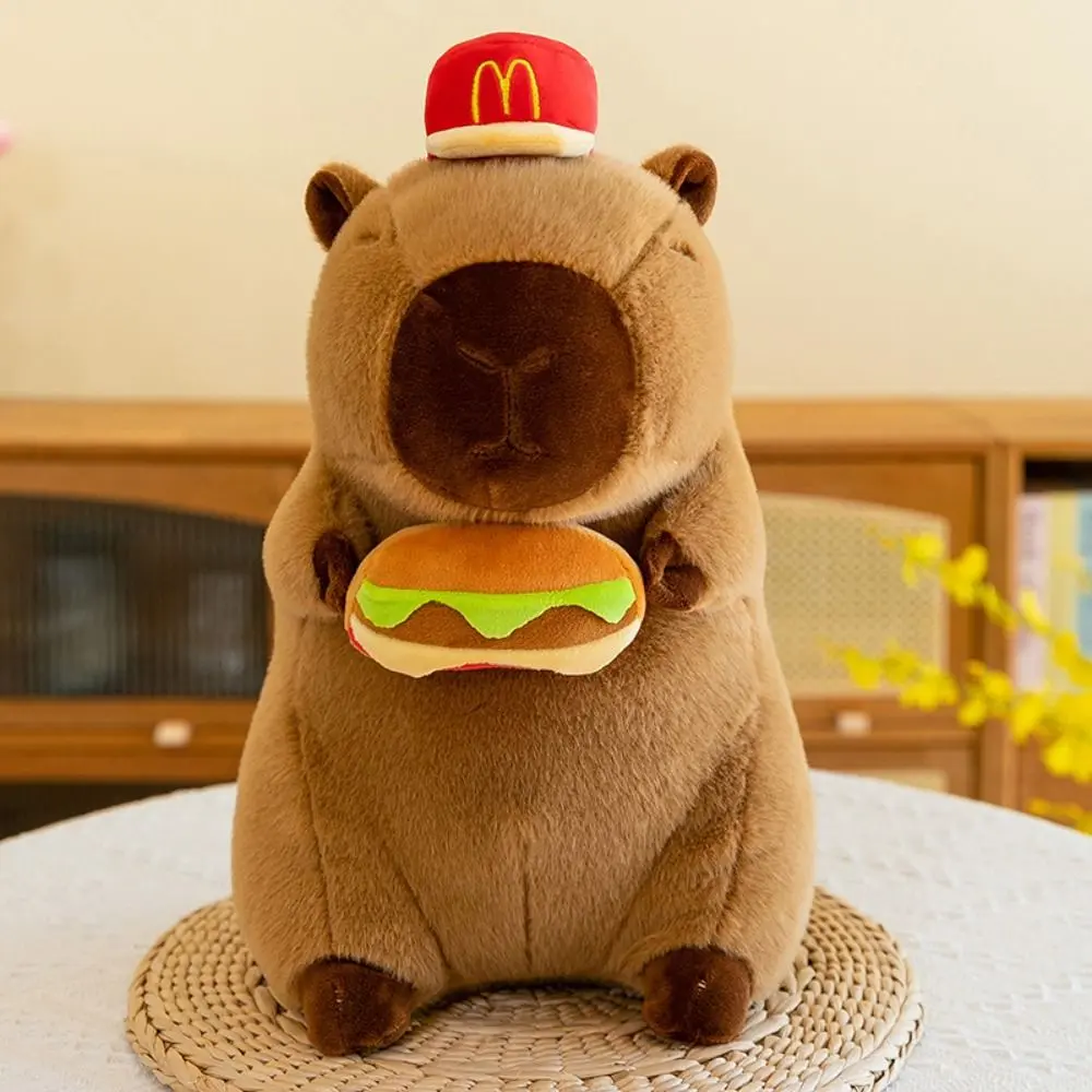 Capybara Hamburg Capybara Plush Toys Simulation Cloth Doll Capibara Anime Fluffty Toy 30cm/40cm Soft Capybara Plush Doll