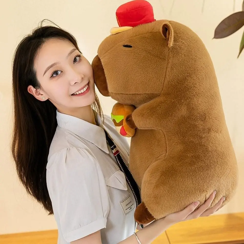 Capybara Hamburg Capybara Plush Toys Simulation Cloth Doll Capibara Anime Fluffty Toy 30cm/40cm Soft Capybara Plush Doll