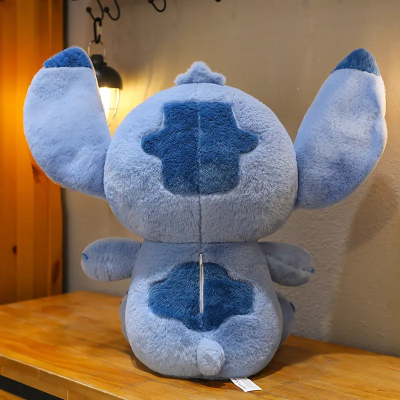 32cm New Blue Rabbit Fur Classic Stitch Plush Toy Soft and Comfortable Cartoon Large Doll Home Filling Doll Suitable