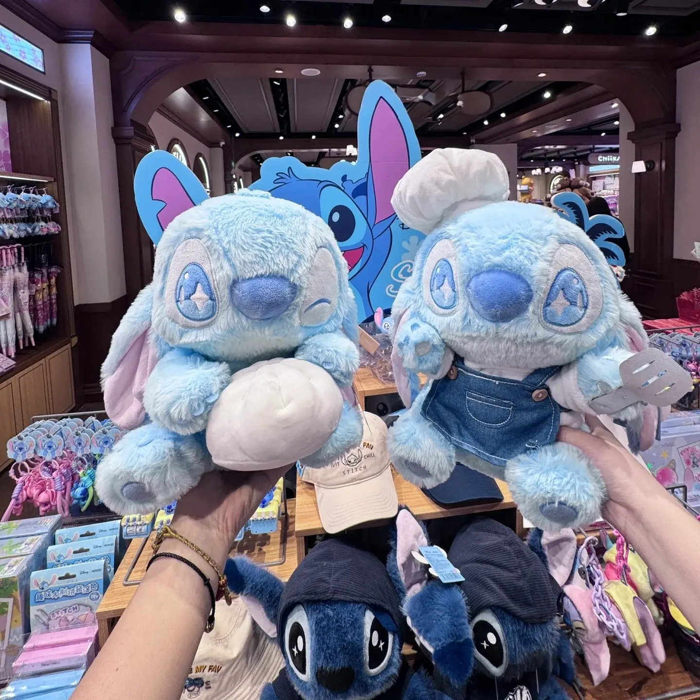 Anime Peripherals Plush Toy 29-36cm New Stitch Food Party Series Cute Birthday Present Plush Doll Decorate Stitch Gifts