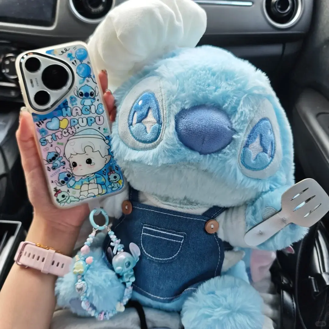 Anime Peripherals Plush Toy 29-36cm New Stitch Food Party Series Cute Birthday Present Plush Doll Decorate Stitch Gifts