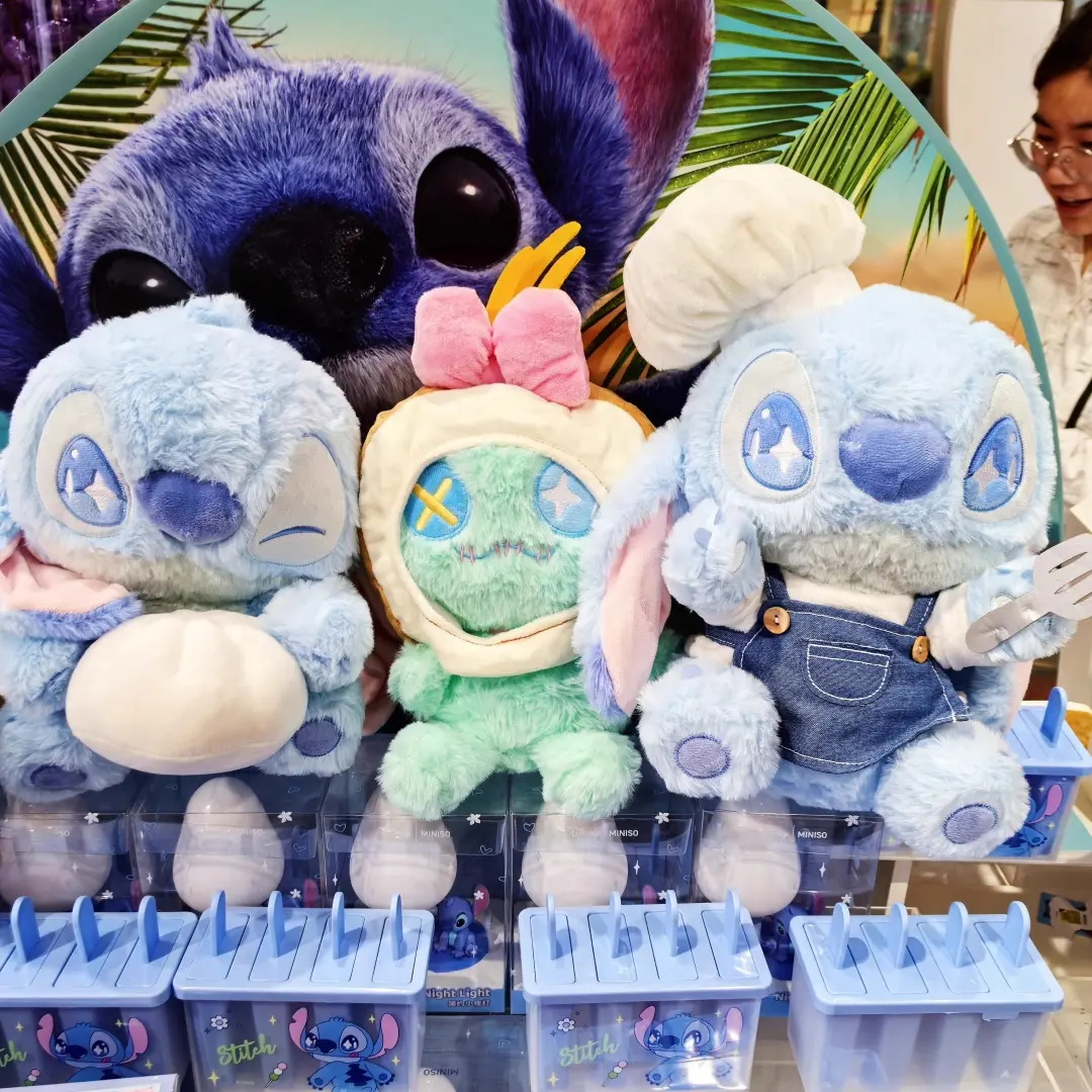 Anime Peripherals Plush Toy 29-36cm New Stitch Food Party Series Cute Birthday Present Plush Doll Decorate Stitch Gifts