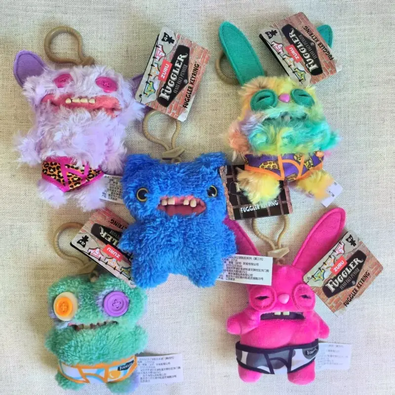 Original Fuggler Funny Ugly Monster Plush Toys Keychain Kawaii Teeth Monsters Fugguler Rabbits Cute Bunny Peluche Doll Pendants