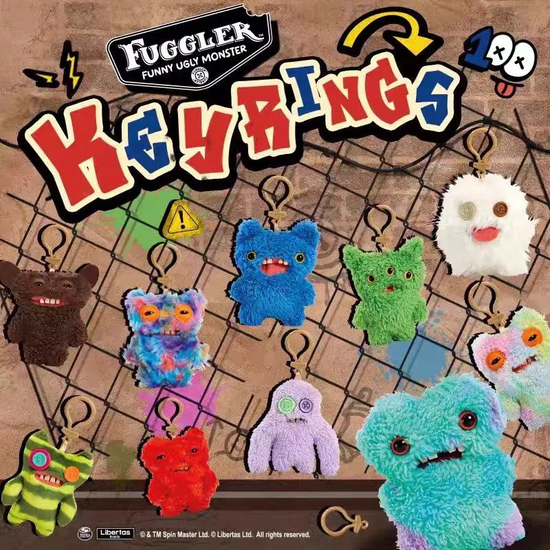 Original Fuggler Funny Ugly Monster Plush Toys Keychain Kawaii Teeth Monsters Fugguler Rabbits Cute Bunny Peluche Doll Pendants
