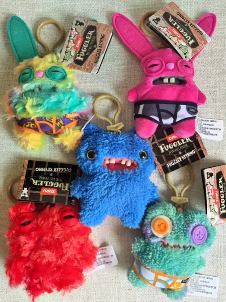 Original Fuggler Funny Ugly Monster Plush Toys Keychain Kawaii Teeth Monsters Fugguler Rabbits Cute Bunny Peluche Doll Pendants