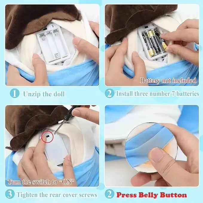 Jesus Soothes Plush Doll Breathing Light Child Soothes Toys Anime Cute Baby Music Light Sleep Toys Kid Christmas Birthday Gifts
