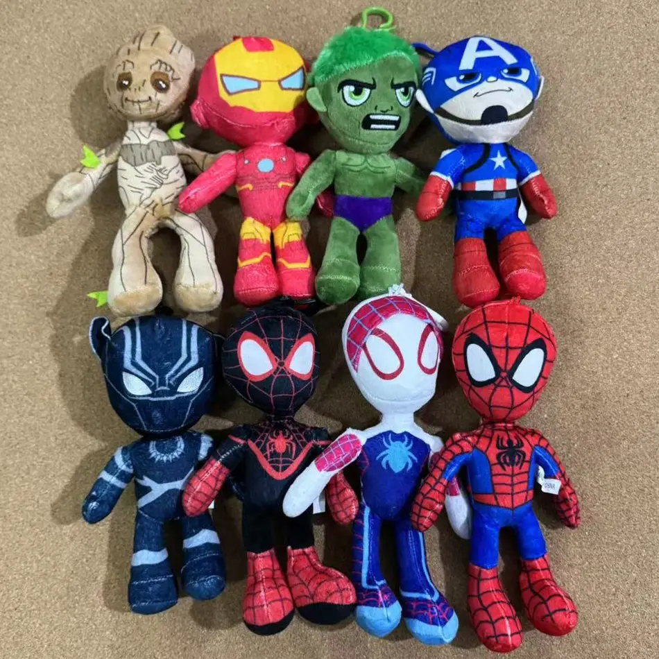 Anime Movied Avengersed Animated 30cm Marvel Spider-Man Plush Toy d Cartoon Character Eco-Friendly PP Cotton Stuffed Doll Gifts