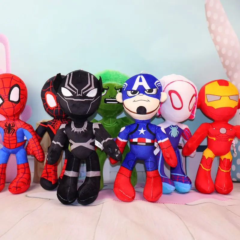 Anime Movied Avengersed Animated 30cm Marvel Spider-Man Plush Toy d Cartoon Character Eco-Friendly PP Cotton Stuffed Doll Gifts