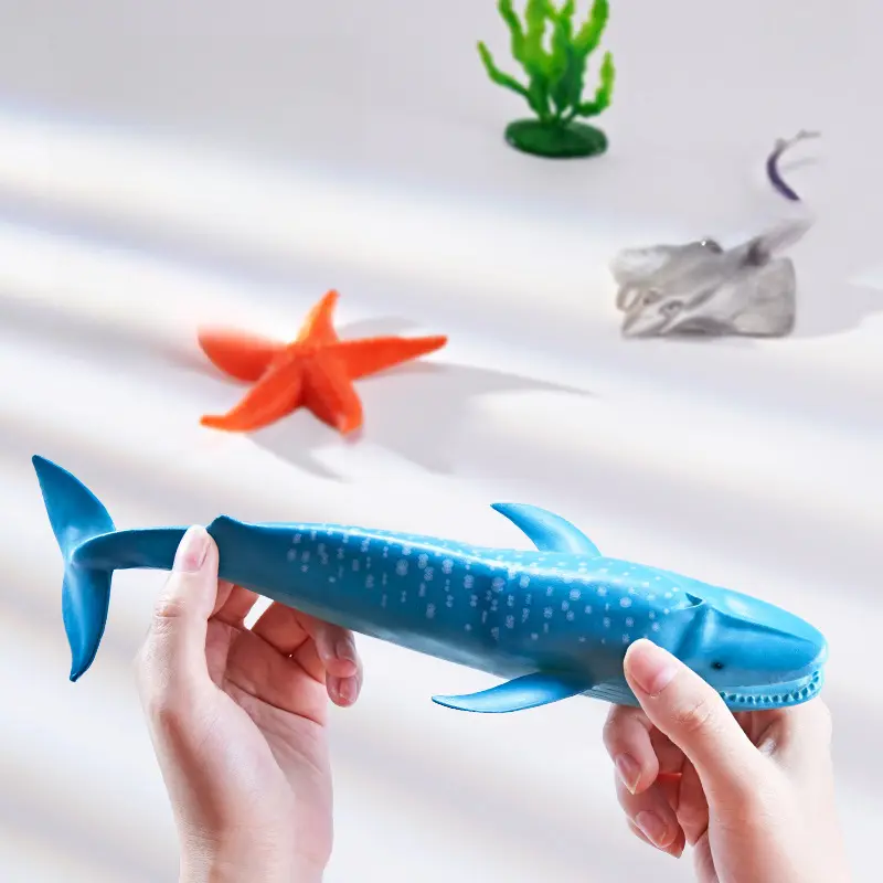 Marine Animal Playset Ocean Life Models Children Simulated Marine Animal Model Cartoon Shark Head Storage Box Toy Set