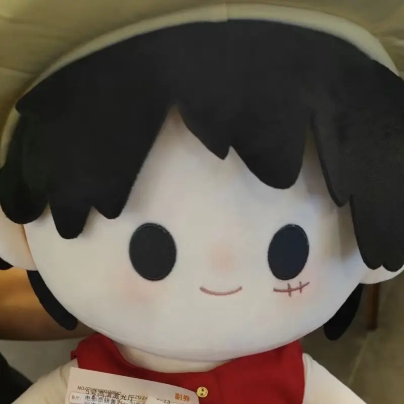 Anime Cute One Piece Luffy 40CM Sitting Cotton Doll Sofa Pillow Girls Bedroom Ornaments Cartoon Decoration Children's Toy Gift