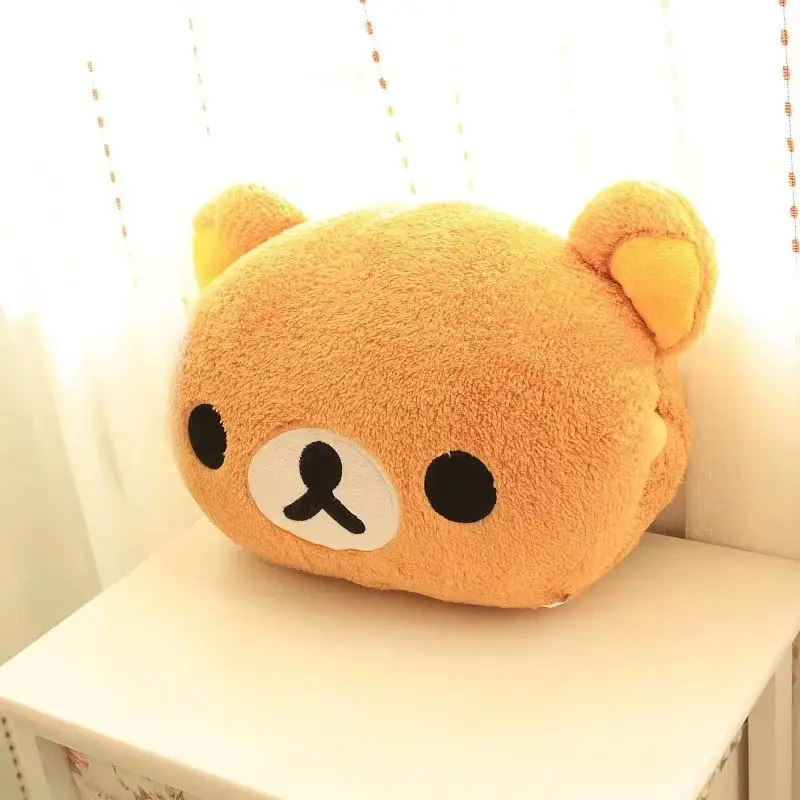 New Cute Rilakkuma Plush Warm Hand Pillow Cartoon Bear Peluche Stuffed Toy Soft Cushion Birthday Gift