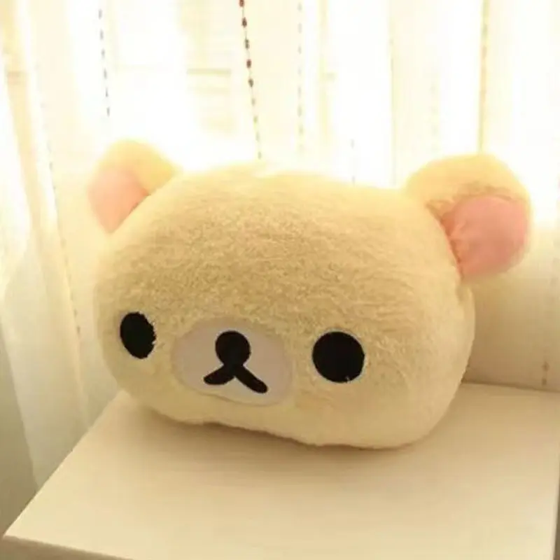 New Cute Rilakkuma Plush Warm Hand Pillow Cartoon Bear Peluche Stuffed Toy Soft Cushion Birthday Gift