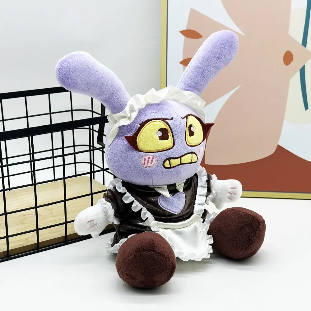 Maid Jax Plush Dolls Cotton Rabbit Doll Gaming Peripherals Male Doll Soft Doll Cute Room Decoration Toys Kids Birthday Gifts