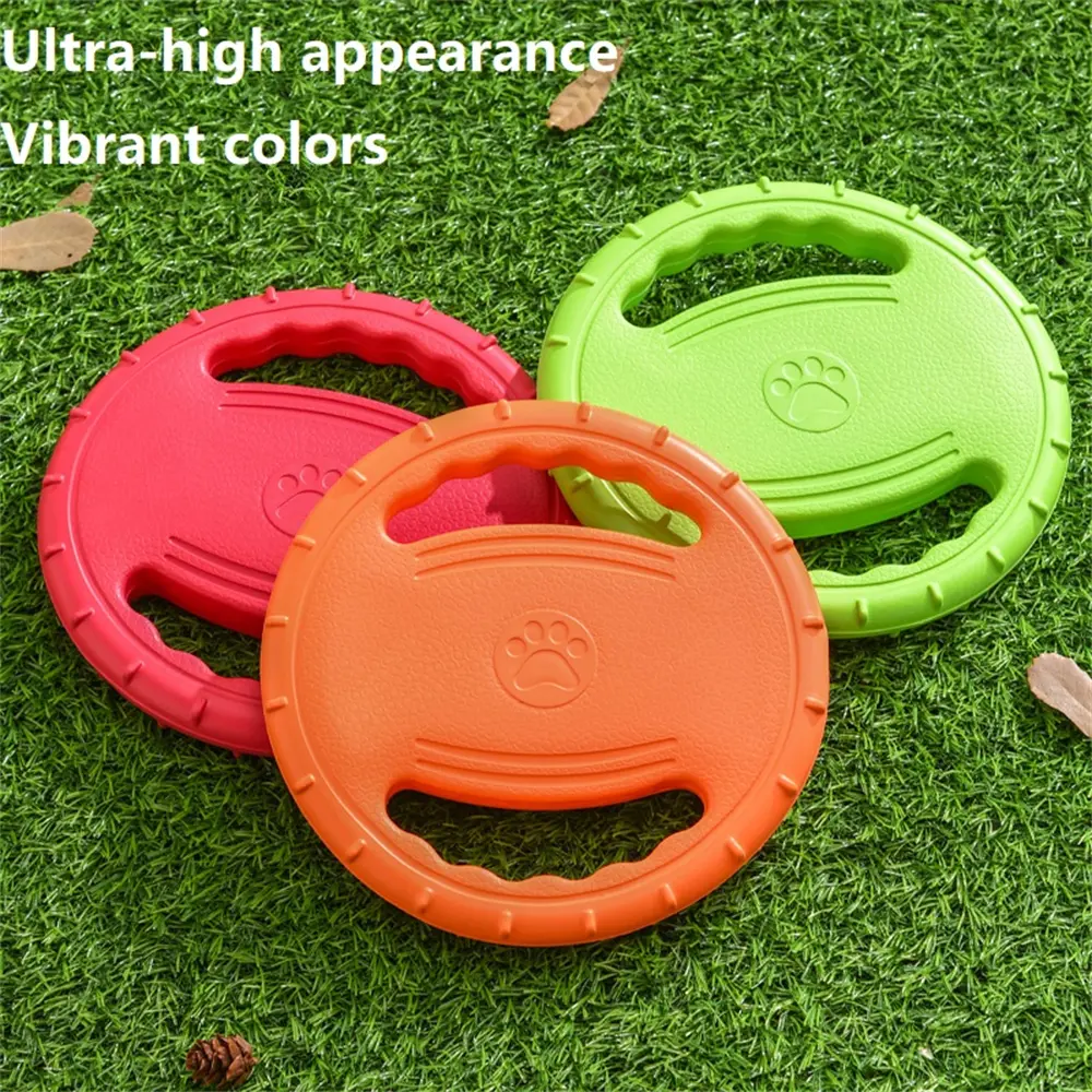 Pet Flying Disc Frisbe Toy Dog Training Pull Ring Bite Resistant Floating Toy Dog Outdoor Sports Interactive Game Frisbee