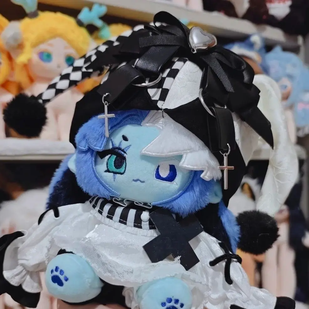 20cm Shadow Milk Cookie Plush Doll Cartoon Game Cosplay Dress-Up Cotton Toy Customizable Changeable Clothes Gift For Kids