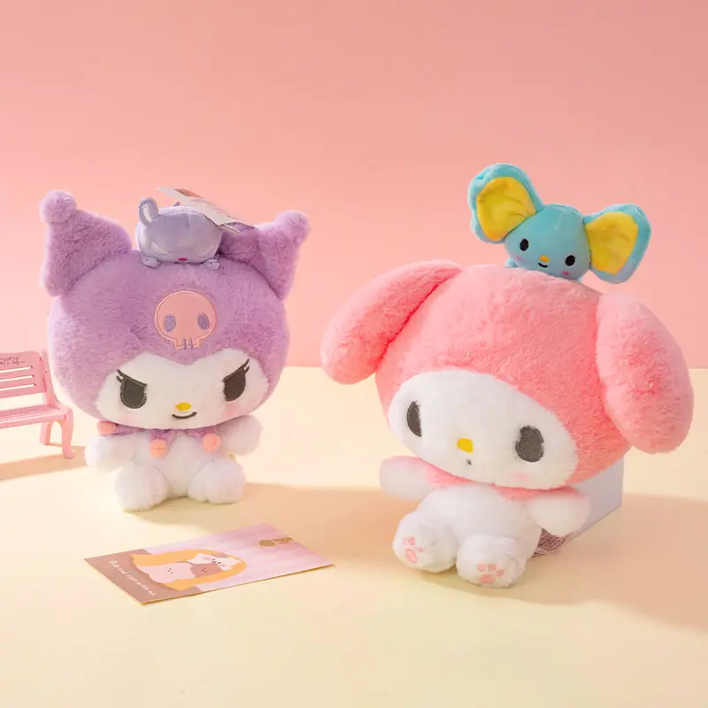 New Sanrios Baby Good Friends Series My Melody Cinnamoroll Plush Doll HelloKittys Toys Pillow Bedroom Ornaments Decoration Gift