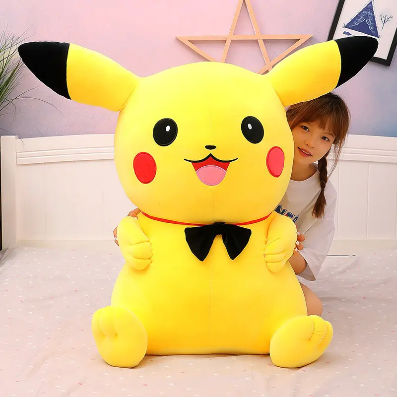 40-120cm Pokemon Large Plush Toys Pikachu Laugh Kawaii Anime Plushie Dolls Pokémon Soft Stuffed Giant Pillows Gifts for Children