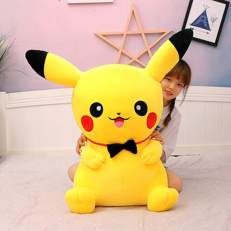 40-120cm Pokemon Large Plush Toys Pikachu Laugh Kawaii Anime Plushie Dolls Pokémon Soft Stuffed Giant Pillows Gifts for Children