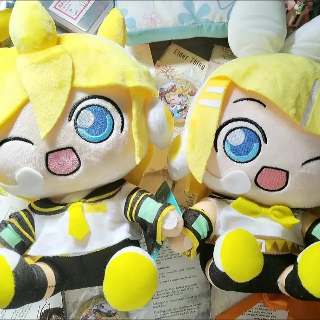 20cm Original Anime Hatsune Miku Plush Kwayi Toys Fufu Kagamine Len Kagamine Rin Megurine Luka Soft Filled Pillow Kid Gift Dolls