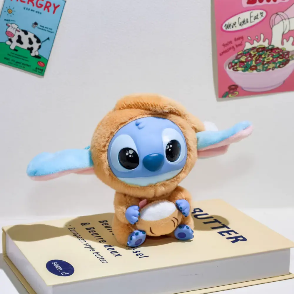 Kawaii Stitch Vinyl Plush Dolls Disney Cartoon Plush Toys Student Backpack Decoration Accessories Girls Birthday Gifts