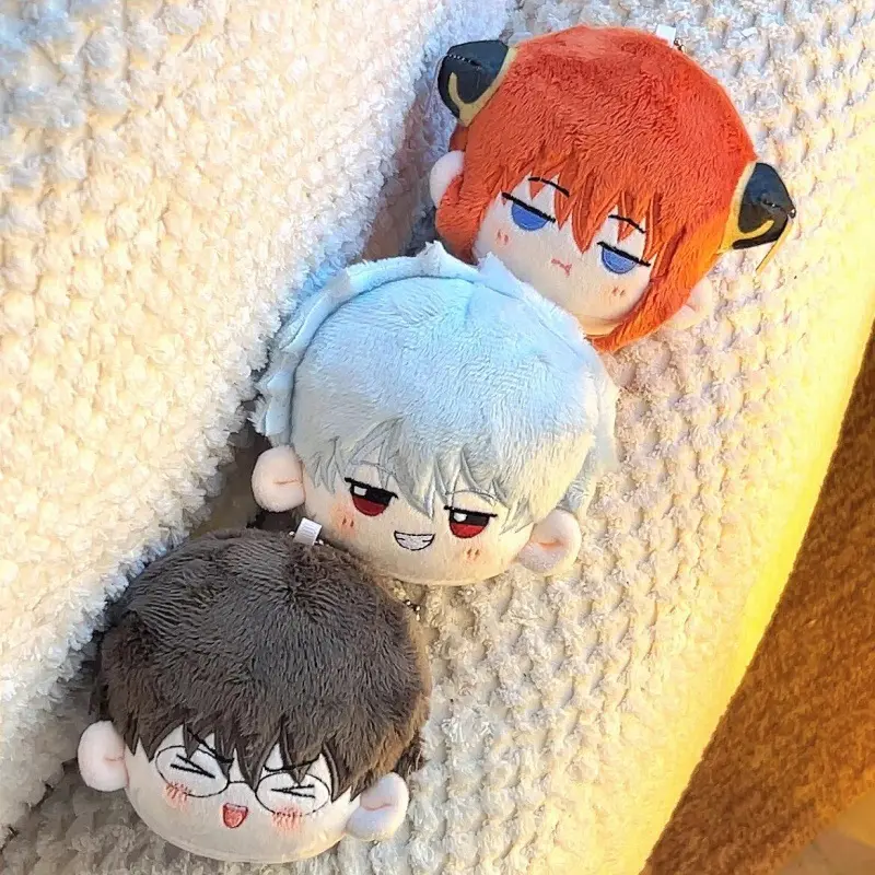 Anime Gintama 10cm Nunu Plush Pendant Dolls Kagura Gintoki Shinpachi Kamui Mini Dango Character Plush Toy Gifts