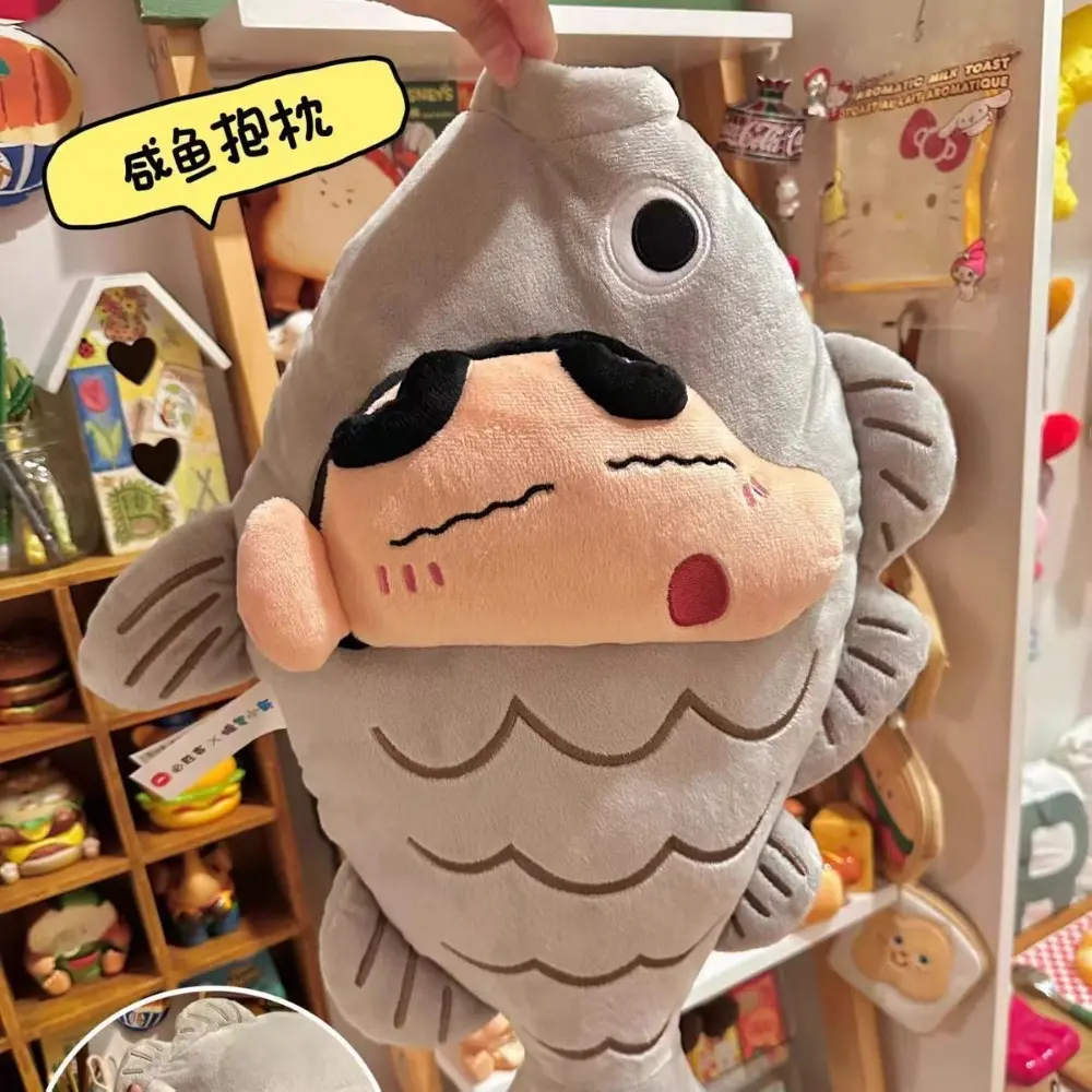 50cm Kawaii Crayon Shin-chan Plush Toy Doll Cartoon Salted Fish Toy Bed Sleeping Doll Plushie Pillow Birthday Gift Female