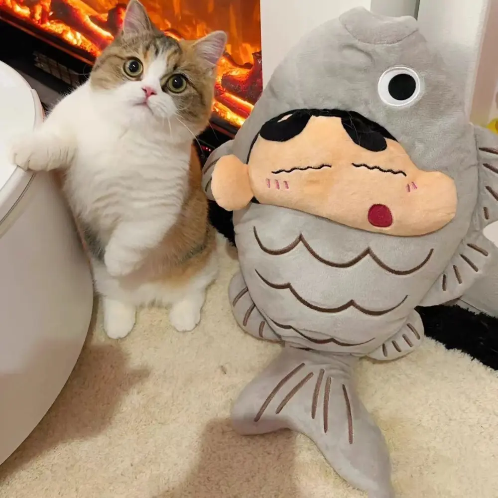 50cm Kawaii Crayon Shin-chan Plush Toy Doll Cartoon Salted Fish Toy Bed Sleeping Doll Plushie Pillow Birthday Gift Female