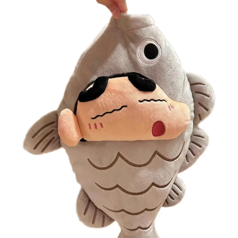 50cm Kawaii Crayon Shin-chan Plush Toy Doll Cartoon Salted Fish Toy Bed Sleeping Doll Plushie Pillow Birthday Gift Female
