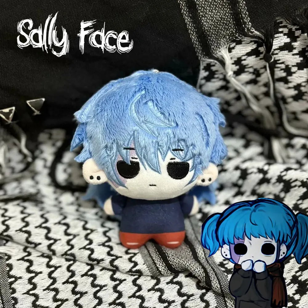 New In Stock 10cm Sally Face Plush Toy Cute Cotton Doll Anime Peripherals Plushie Toy Birthday Gift