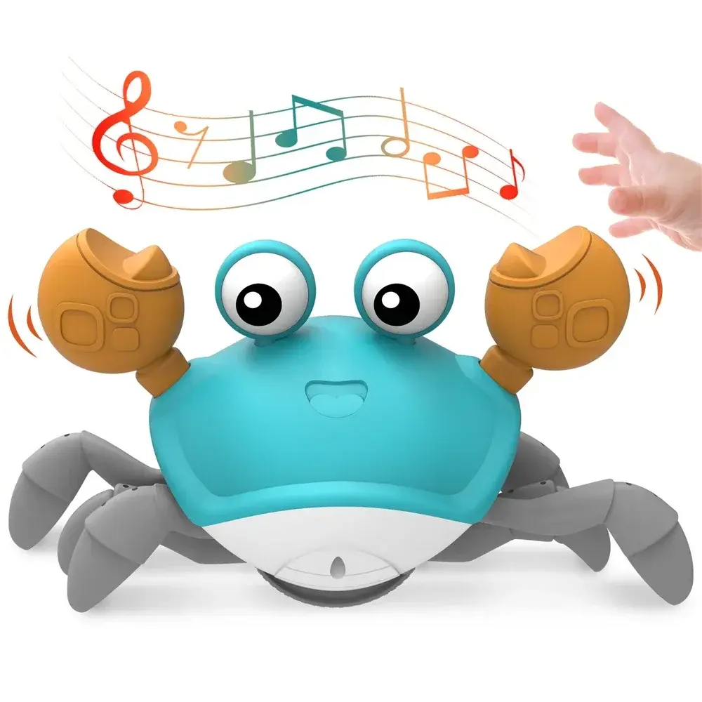 Toddler Crawling Toys Induction Escape Crab Electric Pets Musical Toys Interactive Toys Crawling Crab Toy for Children Gifts