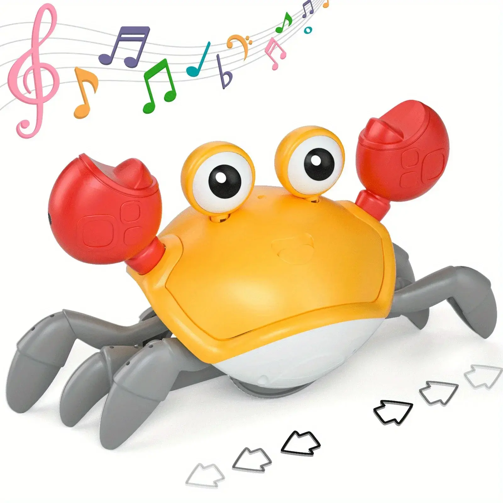 Toddler Crawling Toys Induction Escape Crab Electric Pets Musical Toys Interactive Toys Crawling Crab Toy for Children Gifts