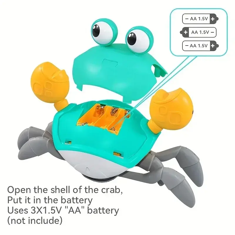 Toddler Crawling Toys Induction Escape Crab Electric Pets Musical Toys Interactive Toys Crawling Crab Toy for Children Gifts