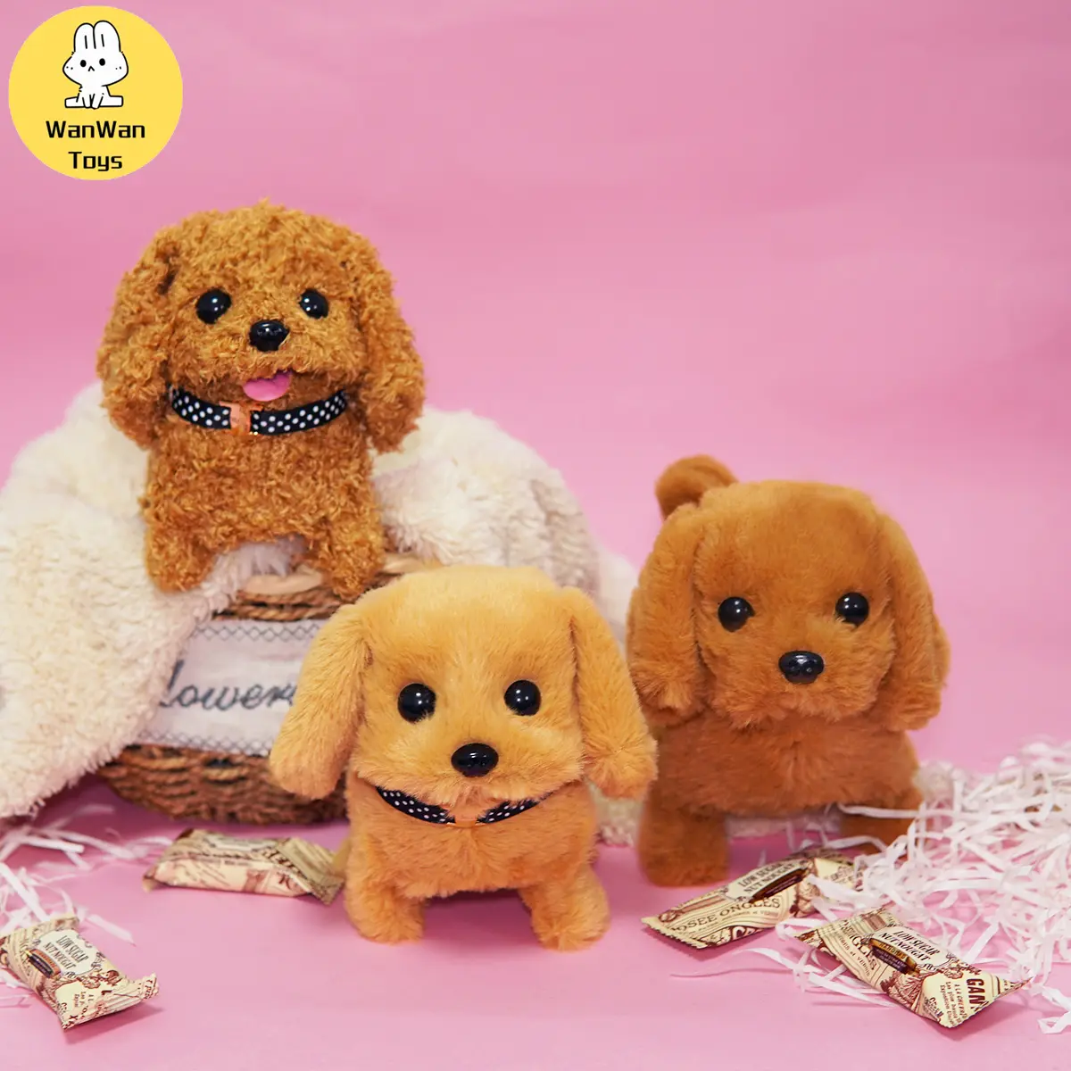 Small Dog Collar Multiple Color Options Electric Plush Cartoon Cute Children's Novelty Toy Christmas Party Decorations Birthday