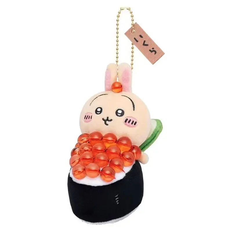 Gacha Scale Plush Toy Model Chiikawa Usagi Hachiware Rakko Momonga Japanese Cute Sushi Series Doll Keychain Cute Children Gift