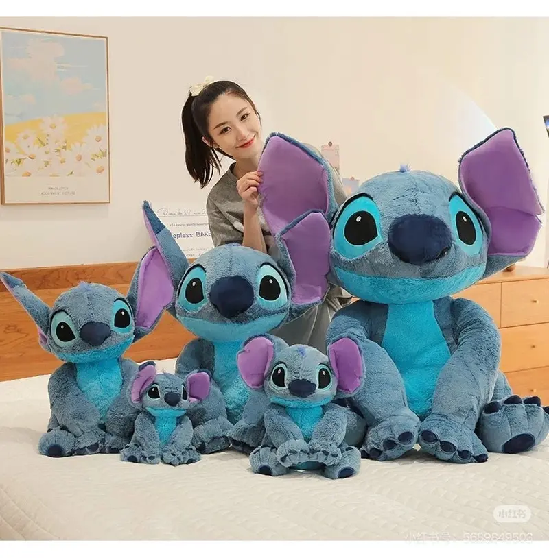30cm -110cm Disney Giant Size Lilo&Stitch Plush Stuffed Doll Cartoon Animal Couple Sleeping Pillow Softmaterial Toy For Gift