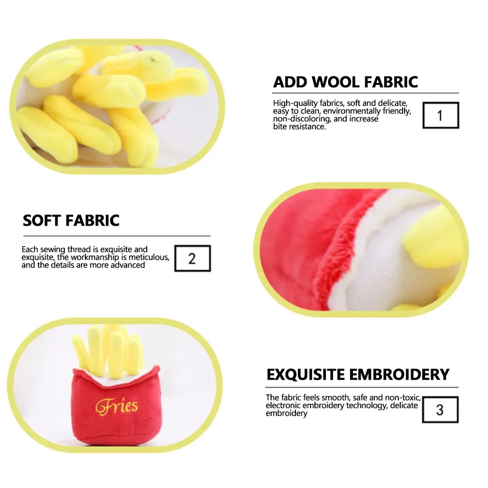 Plush Squeaky Bone Dog Toy Bite Resistant Clean Dog Chew Puppy Training Toy Soft Banana Carrot Vegetable Toy Ball Fruit