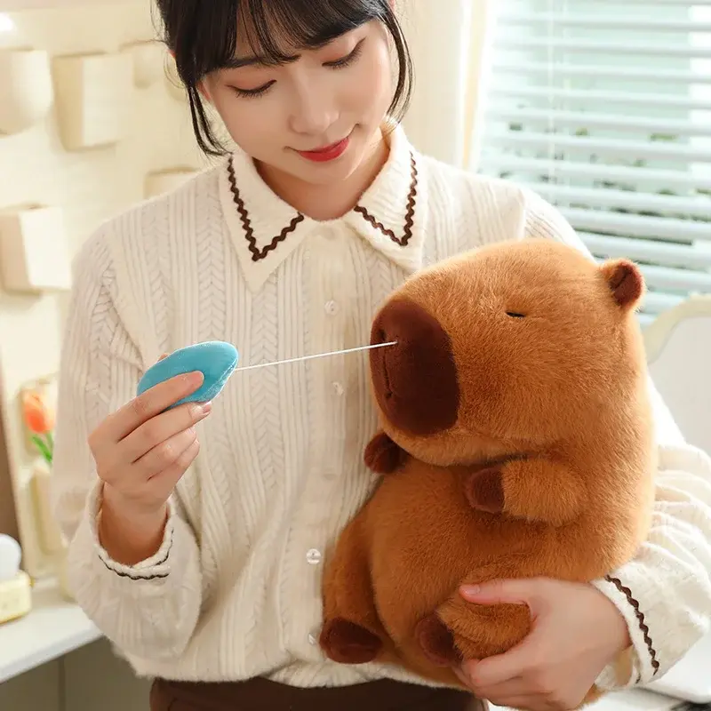 Capybara Plush Simulation Capibara Anime Fluffty Toy Cute Doll Stuffed Animals Soft Doll Plush Children Christmas Gift