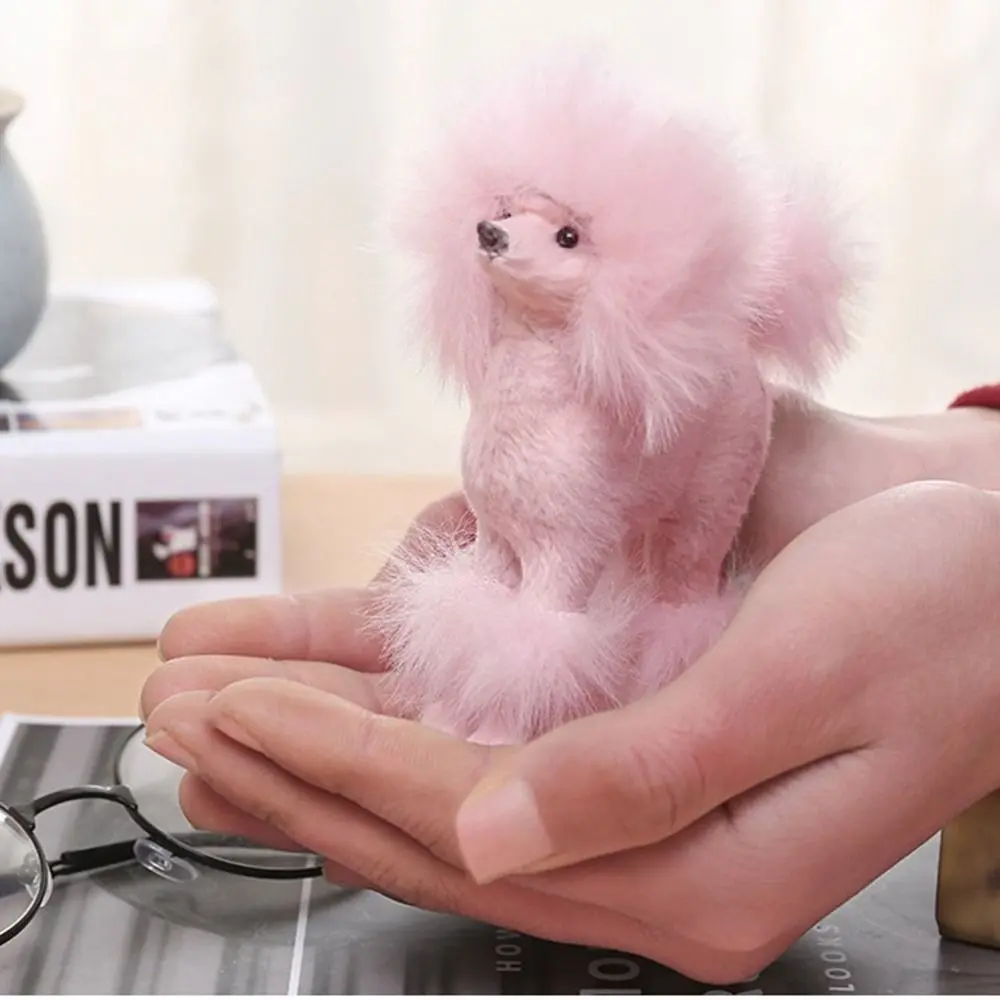 Room Decoration Photography Props Teaching Mold Plush Toys Simulation Dog Poodle Figurines Miniature Figurines Desk Ornaments