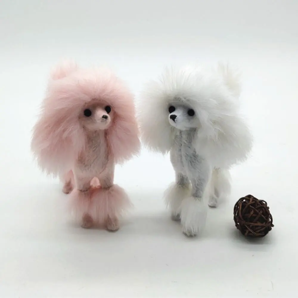 Room Decoration Photography Props Teaching Mold Plush Toys Simulation Dog Poodle Figurines Miniature Figurines Desk Ornaments