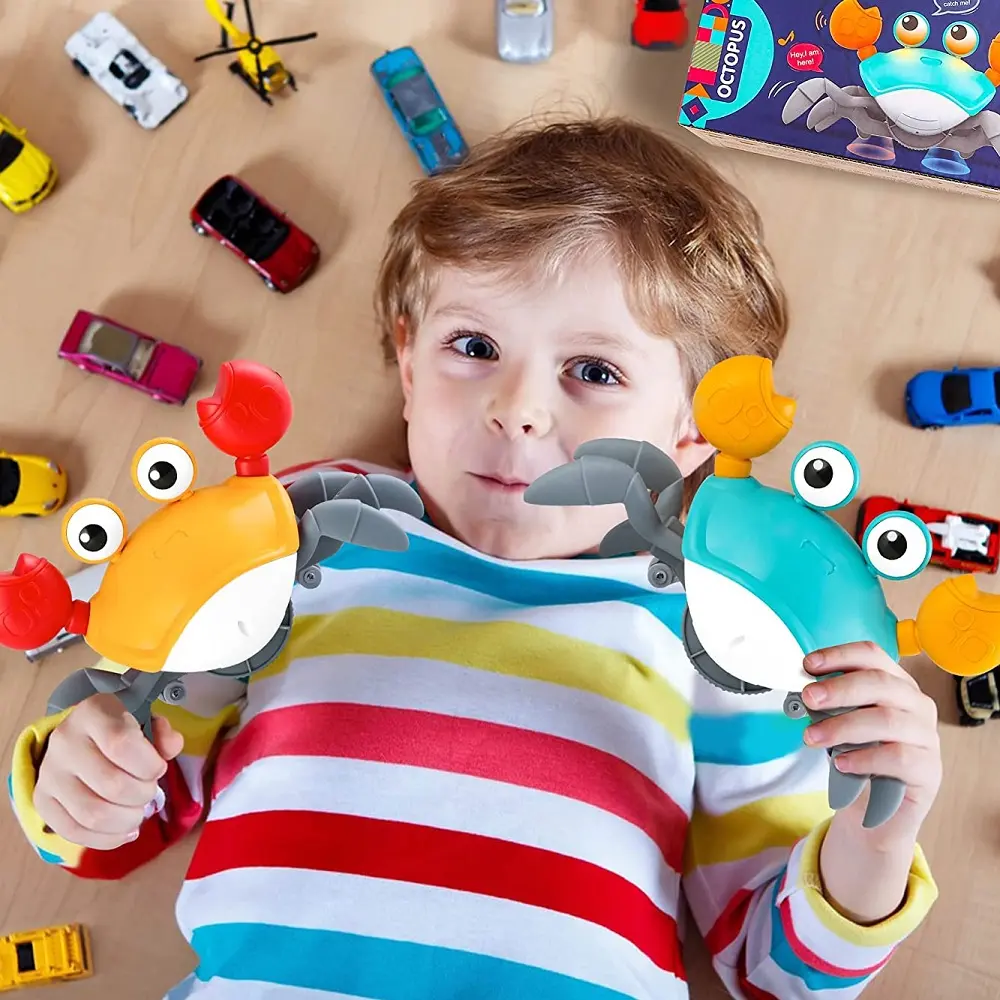 Interactive Crab Toy for Babies Creative Crawling Crab Escape Electronic Toys Animal Pet Runaway Musical Toy Gift Dropshipping