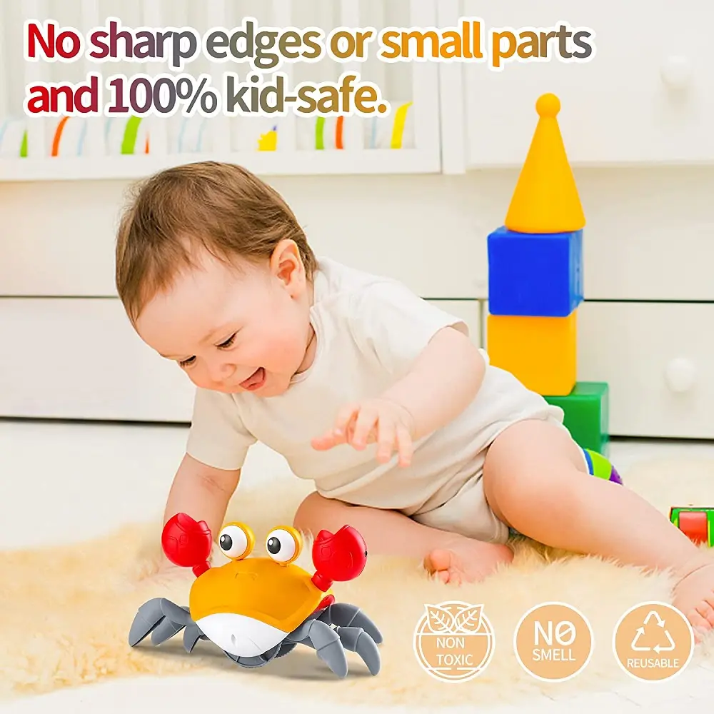 Interactive Crab Toy for Babies Creative Crawling Crab Escape Electronic Toys Animal Pet Runaway Musical Toy Gift Dropshipping