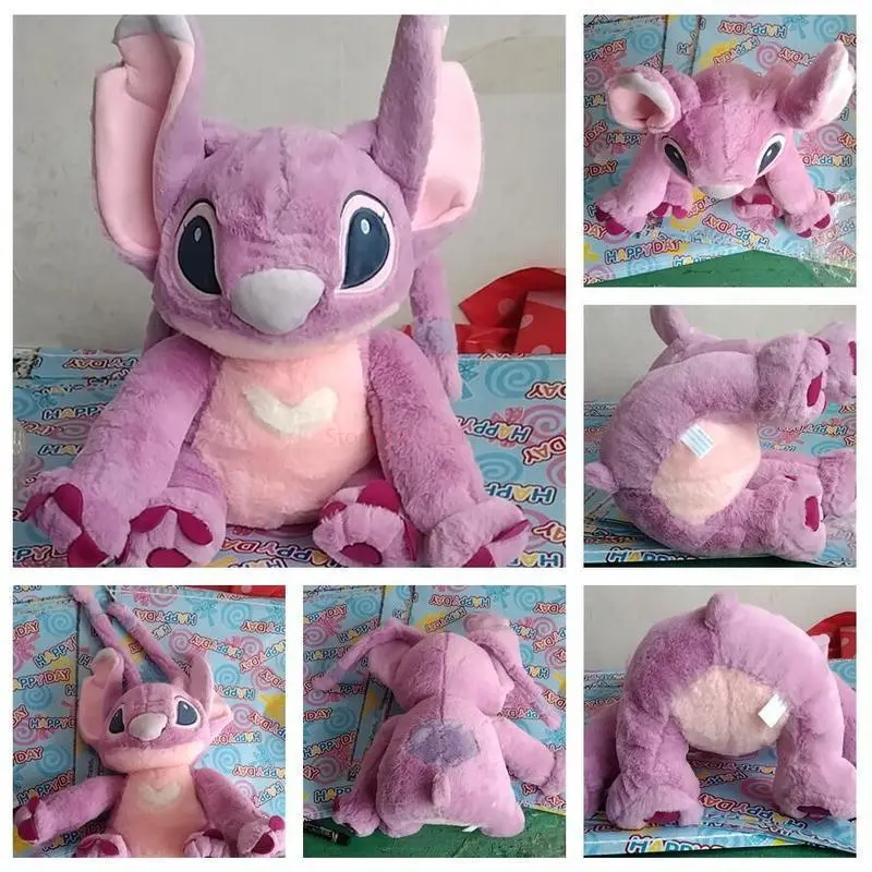 Disney Stitch Angel Stuffed Plush Toy Kawaii Lilo & Stitch Cartoon Plush Doll Stress Relief Pillow Comforting Toy for kids Gifts