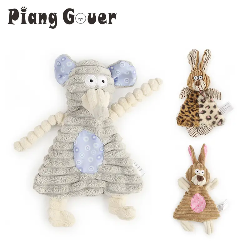 Corduroy Sound Pet Toy Dog Squeak Toy for Rabbit Mouse Cattle Clean Teeth Puppy Toys Pet Accessories Small Dog Toy