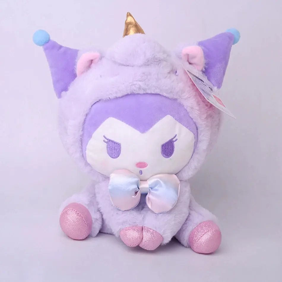 23CM Sanrio Kawali Tiger Kuromi Hello Kitty My Melody Cinnamoroll Pillow Plush Anime Kid toy Cartoon Collection for gift