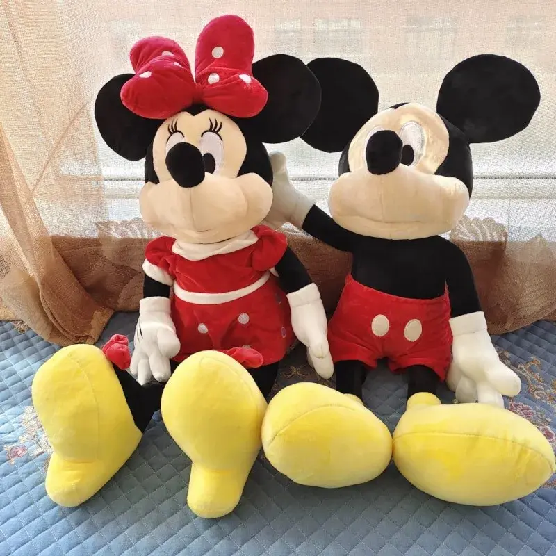 40-100cm Disney Mickey Minnie Plush Doll Cotton Filled Cartoon Cute Super Soft Stuffed Animals Toys Children Christmas Gift Girl